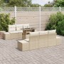 Conjunto de Sofás de Jardín Set de 7 Beige Ratán de , Sofás de exterior - Ref: Foro24-3357844, Precio: 656,82 €, Descuento: %