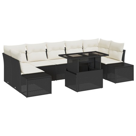 Juego de Sofás de Jardín 8 Piezas Negro Ratán de , Sofás de exterior - Ref: Foro24-3357870, Precio: 584,44 €, Descuento: %