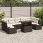 Juego de Sofá de Jardín Juego de 8 Marrón Oscuro, Crema de , Sofás de exterior - Ref: Foro24-3357871, Precio: 610,99 €, Descu...