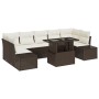 Juego de Sofá de Jardín Juego de 8 Marrón Oscuro, Crema de , Sofás de exterior - Ref: Foro24-3357871, Precio: 610,99 €, Descu...
