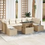 Juego de Sofá de Jardín Set de 8 Beige Rattan Polimérico de , Sofás de exterior - Ref: Foro24-3357874, Precio: 623,10 €, Desc...