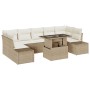 Juego de Sofá de Jardín Set de 8 Beige Rattan Polimérico de , Sofás de exterior - Ref: Foro24-3357874, Precio: 623,10 €, Desc...