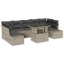 Juego de sofá de jardín Set de 8 Gris y Natural de , Sofás de exterior - Ref: Foro24-3357875, Precio: 685,74 €, Descuento: %