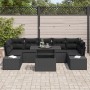 Conjunto de Sofás de Jardín Set de 8 Gris Oscuro Poliratán de , Sofás de exterior - Ref: Foro24-3357876, Precio: 607,70 €, De...