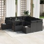 Juego de Sofá de Jardín Conjunto de 9 Negro de , Sofás de exterior - Ref: Foro24-3357896, Precio: 681,56 €, Descuento: %
