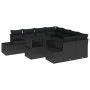 Juego de Sofá de Jardín Conjunto de 9 Negro de , Sofás de exterior - Ref: Foro24-3357896, Precio: 681,56 €, Descuento: %