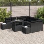 Juego de Sofá de Jardín Conjunto de 9 Negro de , Sofás de exterior - Ref: Foro24-3357896, Precio: 681,56 €, Descuento: %