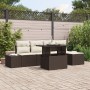 Conjunto de Sofá de Jardín Set de 6 Marrón Ratán de , Sofás de exterior - Ref: Foro24-3357901, Precio: 461,19 €, Descuento: -5%%