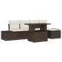 Conjunto de Sofá de Jardín Set de 6 Marrón Ratán de , Sofás de exterior - Ref: Foro24-3357901, Precio: 461,19 €, Descuento: -5%%