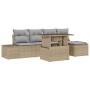 Conjunto de Sofás de Jardín Set de 6 Beige, Gris de , Sofás de exterior - Ref: Foro24-3357903, Precio: 487,58 €, Descuento: %