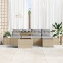 Conjunto de Sofás de Jardín Set de 6 Beige, Gris de , Sofás de exterior - Ref: Foro24-3357903, Precio: 487,58 €, Descuento: %