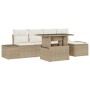 Juego de Sofás de Jardín Conjunto de 6 Beige Ratán de , Sofás de exterior - Ref: Foro24-3357904, Precio: 501,28 €, Descuento:...