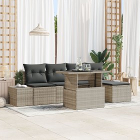 Juego de Sofá de Jardín Conjunto de 6 Gris Claro, Gris Oscuro de , Sofás de exterior - Ref: Foro24-3357905, Precio: 483,59 €,...