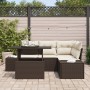 Conjunto de Sofás de Jardín Set de 5 Marrón Rattan de , Sofás de exterior - Ref: Foro24-3357911, Precio: 445,20 €, Descuento:...