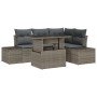 Juego de Sofás de Jardín Set de 5 Gris Rattan, Poliéster de , Sofás de exterior - Ref: Foro24-3357912, Precio: 433,82 €, Desc...