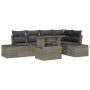 Set de sofá de jardín Juego de 6 Gris Ratán, cojines de poliéster de , Sofás de exterior - Ref: Foro24-3357922, Precio: 486,2...