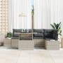 Juego de sofá para jardín 6 piezas Beige, Gris de , Sofás de exterior - Ref: Foro24-3357925, Precio: 518,73 €, Descuento: -5%%