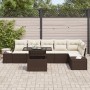 Conjunto de sofá de jardín Set de 7 Marrón Ratán de , Sofás de exterior - Ref: Foro24-3357931, Precio: 556,79 €, Descuento: -5%%