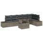 Set de Sofás de Jardín de 7 Piezas con Cojines Gris Ratán de , Sofás de exterior - Ref: Foro24-3357932, Precio: 542,07 €, Des...