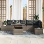 Set de Sofás de Jardín de 7 Piezas con Cojines Gris Ratán de , Sofás de exterior - Ref: Foro24-3357932, Precio: 542,07 €, Des...