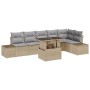 Juego de sofá de jardín Conjunto de 7 Beige y gris de , Sofás de exterior - Ref: Foro24-3357933, Precio: 562,50 €, Descuento: %