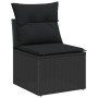 Juego de Sofá de Jardín Set de 8 Negro Ratan Poly, Vidrio de , Sofás de exterior - Ref: Foro24-3357966, Precio: 587,64 €, Des...