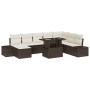 Conjunto de Sofá de Jardín Juego de 9 Beige y Marrón de , Sofás de exterior - Ref: Foro24-3357971, Precio: 639,80 €, Descuent...