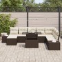 Conjunto de Sofá de Jardín Juego de 9 Beige y Marrón de , Sofás de exterior - Ref: Foro24-3357971, Precio: 639,80 €, Descuent...