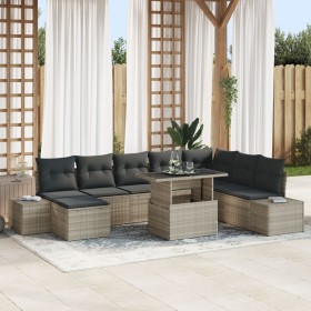 Juego de Sofá de Jardín Set de 9 Beige Ratán de Polietileno de , Sofás de exterior - Ref: Foro24-3357975, Precio: 708,06 €, D...