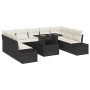 Conjunto de Sofá de Jardín Conjunto de 10 Negro, Crema de , Sofás de exterior - Ref: Foro24-3357980, Precio: 687,62 €, Descue...