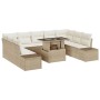 Juego de Sofá de Jardín Juego de 10 Beige y Marrón Claro de , Sofás de exterior - Ref: Foro24-3357984, Precio: 778,62 €, Desc...
