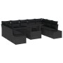 Conjunto de Sofá de Jardín Set de 10 Negro de , Sofás de exterior - Ref: Foro24-3357986, Precio: 734,39 €, Descuento: %