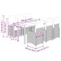 Set de mesa y sillas de jardín 7 pzas y cojines ratán PE beige en Conjuntos de jardín | Comprar online en Foru.es