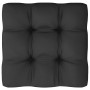 Set de muebles de jardín 7 pzas con cojines madera pino negro de vidaXL, Conjuntos de jardín - Ref: Foro24-3077308, Precio: 8...