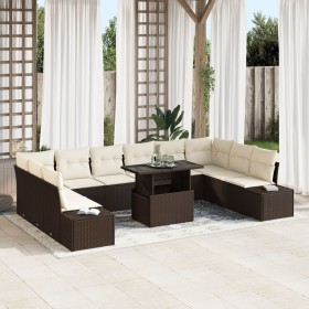 Conjunto de Sofá de Jardín Set de 11 Beige y Marrón Oscuro de , Sofás de exterior - Ref: Foro24-3357991, Precio: 817,26 €, De...