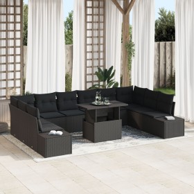 Juego de Sofás de Jardín Conjunto de 11 Negro Ratán de , Sofás de exterior - Ref: Foro24-3357996, Precio: 810,06 €, Descuento: %