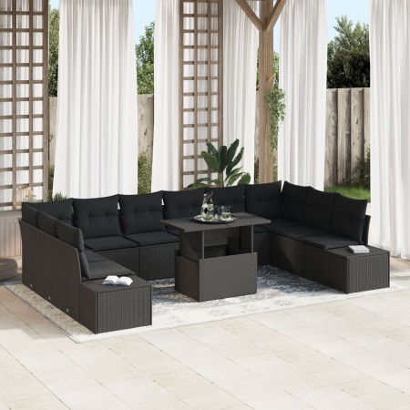 Juego de Sofás de Jardín Conjunto de 11 Negro Ratán de , Sofás de exterior - Ref: Foro24-3357996, Precio: 810,06 €, Descuento: %