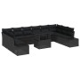Juego de Sofás de Jardín Conjunto de 11 Negro Ratán de , Sofás de exterior - Ref: Foro24-3357996, Precio: 810,06 €, Descuento: %