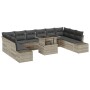 Conjunto de Sofá de Jardín 11 Piezas (Beige y Gris) de , Sofás de exterior - Ref: Foro24-3357995, Precio: 926,61 €, Descuento...