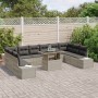Conjunto de Sofá de Jardín 11 Piezas (Beige y Gris) de , Sofás de exterior - Ref: Foro24-3357995, Precio: 926,61 €, Descuento...