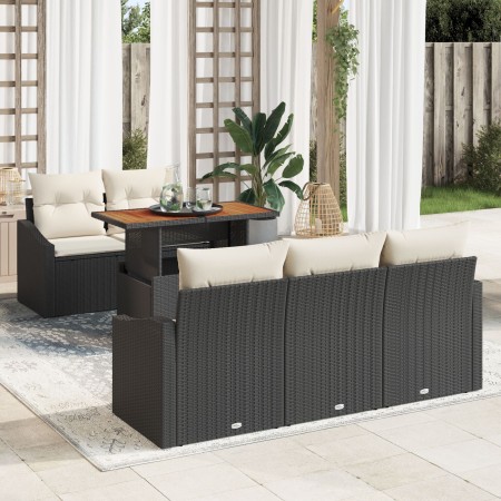 Juego de Sofá de Jardín Conjunto de 6 Negro de , Sofás de exterior - Ref: Foro24-3358511, Precio: 499,37 €, Descuento: %