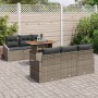 Conjunto de Sofá de Jardín de 7 piezas con cojines Gris Ratán PE de , Sofás de exterior - Ref: Foro24-3358519, Precio: 567,73...