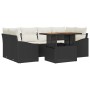 Conjunto de Sofás de Jardín de 7 Piezas con Cojines Negro Poliratán de , Sofás de exterior - Ref: Foro24-3358525, Precio: 515...