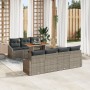 Juego de Sofá de Jardín de 8 Piezas con Cojines Gris Poliratán de , Sofás de exterior - Ref: Foro24-3358533, Precio: 599,34 €...