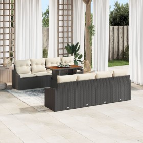 Juego de Sofás de Jardín de 7 Piezas con Cojines Negro Poliratán de , Sofás de exterior - Ref: Foro24-3358546, Precio: 511,93...