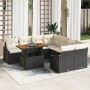 Conjunto de Sofás de Jardín de 9 Piezas con Cojines Ratán Negro de , Sofás de exterior - Ref: Foro24-3358553, Precio: 619,04 ...