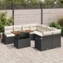Conjunto de Sofás de Jardín de 9 Piezas con Cojines Ratán Negro de , Sofás de exterior - Ref: Foro24-3358553, Precio: 619,04 ...