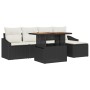 Conjunto de Sofá de Jardín de 6 Piezas con Cojines Negro Poliratán de , Sofás de exterior - Ref: Foro24-3358560, Precio: 413,...
