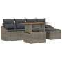 Juego de Sofá de Jardín de 6 piezas con Cojines Gris Polirratán de , Sofás de exterior - Ref: Foro24-3358561, Precio: 428,56 ...