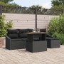 Juego de Sofás de Jardín de 6 piezas con cojines de Polirratán Negro de , Sofás de exterior - Ref: Foro24-3358564, Precio: 44...